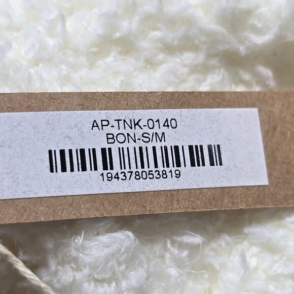 Skims Cozy Knit Soft Scoop Neck Cropped Tank Top Bone White New Size S/M - Picture 11 of 11